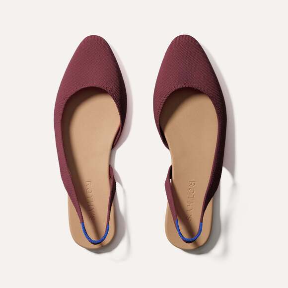 Rothy's Shoes - Rothy's The Almond Slingback - Syrah Size 6.5